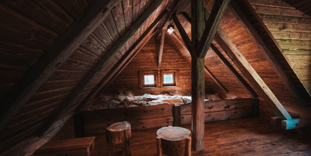 Experience romantic sleeping in the hay in the Horáreň Cottage